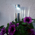 Градинска соларна лампа цилиндрична бяла светлина-Дом и Градина