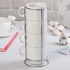 Комплект керамични чаши за кафе на метална стойка Айфелова | Други  - Добрич - image 3