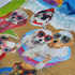 Плажна кърпа Кученца хавлия за плаж 70x150cm | Други  - Добрич - image 2