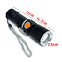 Мини LED фенер с USB зареждане мощен джобен фенер ZOOM фоку | Други  - Добрич - image 6