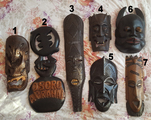 Дървени маски за стена ретро декор дърворезба-Дом и Градина