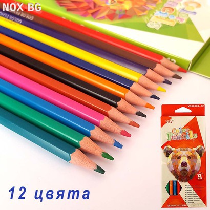 Цветни моливи за оцветяване и рисуване 12 цвята | Други | Добрич