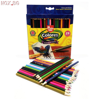 Цветни моливи за рисуване и оцветяване 24 цвята | Други | Добрич