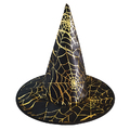 Плътна черна вещерска шапка с паяжини парти Хелоуин шапка-Други