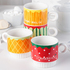 Цветни чаши за кафе или чай на стойка с принт плодове | Дом и Градина  - Добрич - image 2