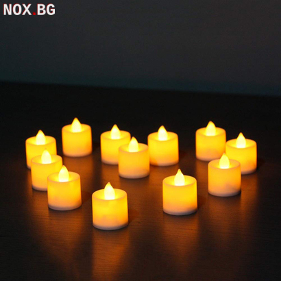 12 броя електронни led чаени свещички романтични свещи за де | Други | Добрич