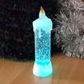Коледна електронна свещ с преливащи LED светлини 18см-Изкуство