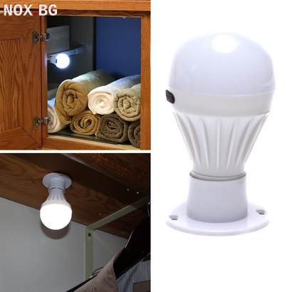 LED лампа крушка с кука и стойка на батерии крушка за шкаф | Други | Добрич