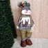 Текстилна фигура за коледна украса Снежко 44cm височина | Изкуство  - Добрич - image 1