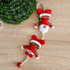Коледна украса висящ Дядо Коледа и Снежко със звънче 44см | Изкуство  - Добрич - image 0