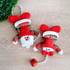 Коледна украса висящ Дядо Коледа и Снежко със звънче 44см | Изкуство  - Добрич - image 3