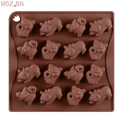 1306 Силиконова форма за шоколадови бонбони и лед Котета | Други | Добрич