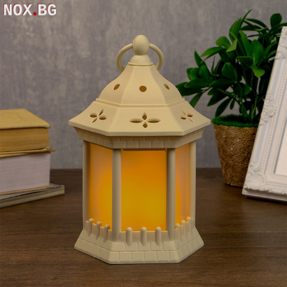 1343 Декоративен Led фенер лампа с ефект на пламък 20x14cm | Други | Добрич
