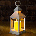 1442 Декоративен фенер лампа с LED свещ 24см-Дом и Градина