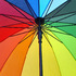 1529 Голям дамски чадър за дъжд Дъга, 16 ребра, 95см диаметъ | Други  - Добрич - image 1