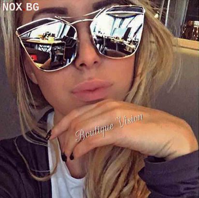 Ново! Сребристи огледални очила Диор модел 2017 | Дамски Слънчеви Очила | Русе