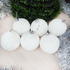 1830 Комплект бели коледни топки за елха с брокат, 6 броя | Дом и Градина  - Добрич - image 2