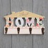 1843 Малка дървена закачалка с форма на къщичка и надпис HOM | Дом и Градина  - Добрич - image 0