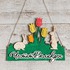 1990 Декоративна дървена табела Зайци с цветя и надпис Чести | Дом и Градина  - Добрич - image 0
