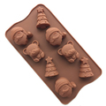 2104 Силиконова форма за коледни шоколадови и желирани бонбо-Дом и Градина