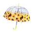 2180 Дамски чадър за дъжд прозрачен с принт на цветя 80см ди | Дом и Градина  - Добрич - image 0