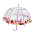 2180 Дамски чадър за дъжд прозрачен с принт на цветя 80см ди | Дом и Градина  - Добрич - image 1