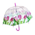 2180 Дамски чадър за дъжд прозрачен с принт на цветя 80см ди | Дом и Градина  - Добрич - image 2