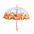 2180 Дамски чадър за дъжд прозрачен с принт на цветя 80см ди | Дом и Градина  - Добрич - image 3
