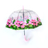 2180 Дамски чадър за дъжд прозрачен с принт на цветя 80см ди | Дом и Градина  - Добрич - image 5