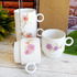 2238 Комплект керамични чаши на метална стойка Розови рози | Дом и Градина  - Добрич - image 2