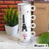 2240 Керамични чаши за кафе на метална стойка, различни моде | Дом и Градина  - Добрич - image 3