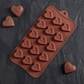 2212 Силиконова форма за шоколадови бонбони и лед Сърчица-Дом и Градина