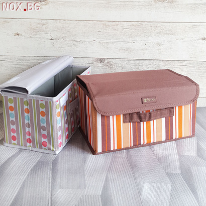 2200 Текстилна сгъваема кутия за съхранение органайзер | Дом и Градина | Добрич