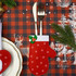 2298 Коледен калъф за прибори декорация за маса Ръкавичка | Дом и Градина  - Добрич - image 0