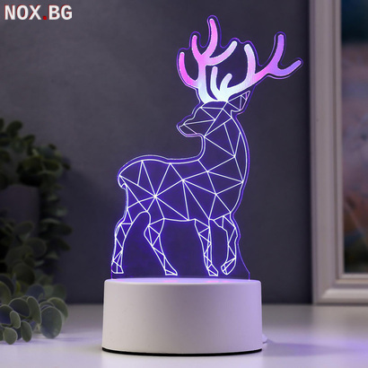 2451 Декоративна 3D LED лампа Северен елен коледна украса | Дом и Градина | Добрич
