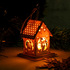 2493 Мини коледна светеща къщичка, украшение за елха, 6x5cm | Дом и Градина  - Добрич - image 1