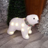 2501 Светеща коледна фигура Бяла мечка с Led светлини, 19x22 | Дом и Градина  - Добрич - image 0