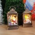 1187 Мини коледен фенер с Дядо Коледа и Снежко светеща колед | Дом и Градина  - Добрич - image 0