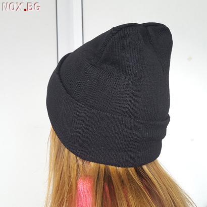 2559 Топла черна плетена зимна шапка S размер, унисекс | Дом и Градина | Добрич