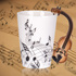 690 Керамична чаша с ноти и дръжка цигулка 300мл подаръчна ч | Дом и Градина  - Добрич - image 1