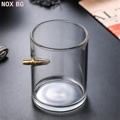 2582 Стъклена чаша с куршум подаръчна чаша за уиски с патрон | Дом и Градина | Добрич