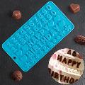 2670 Силиконова форма за шоколад Happy Birthday молд с числа-Дом и Градина