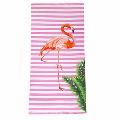 2866 Плажна кърпа Розово фламинго, 150×70 cm-Дом и Градина