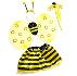 2878 Парти детски костюм Пчеличка сет от 4 части – пола крил | Дом и Градина  - Добрич - image 6