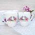 2953 Комплект керамични чаши за чай Влюбени врабчета, в кути | Дом и Градина  - Добрич - image 0