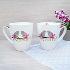 2953 Комплект керамични чаши за чай Влюбени врабчета, в кути | Дом и Градина  - Добрич - image 3