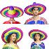 3108 Цветна мексиканска шапка сомбреро | Дом и Градина  - Добрич - image 1