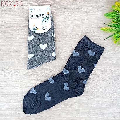 3155 Дамски памучни чорапи Сърца, 36-41 номер | Дом и Градина | Добрич
