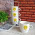3169 Комплект керамични чаши за кафе на метална стойка Усмив | Дом и Градина  - Добрич - image 0