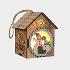 3199 Малка дървена светеща къщичка за окачване, украшение за | Дом и Градина  - Добрич - image 1
